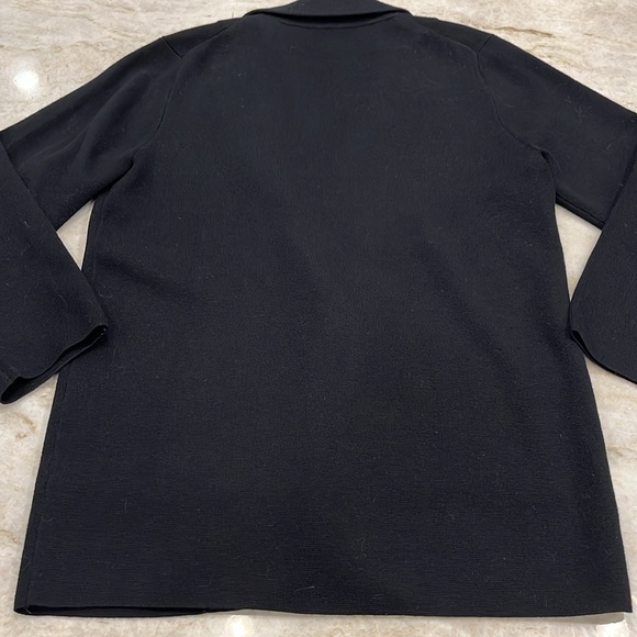 J Crew | One Button Merino Wool Blend Sweater Blazer | Black | Size‎ Small - Picture 4 of 10